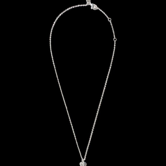 Silver Heart Charm Necklace - Picture 3 of 4